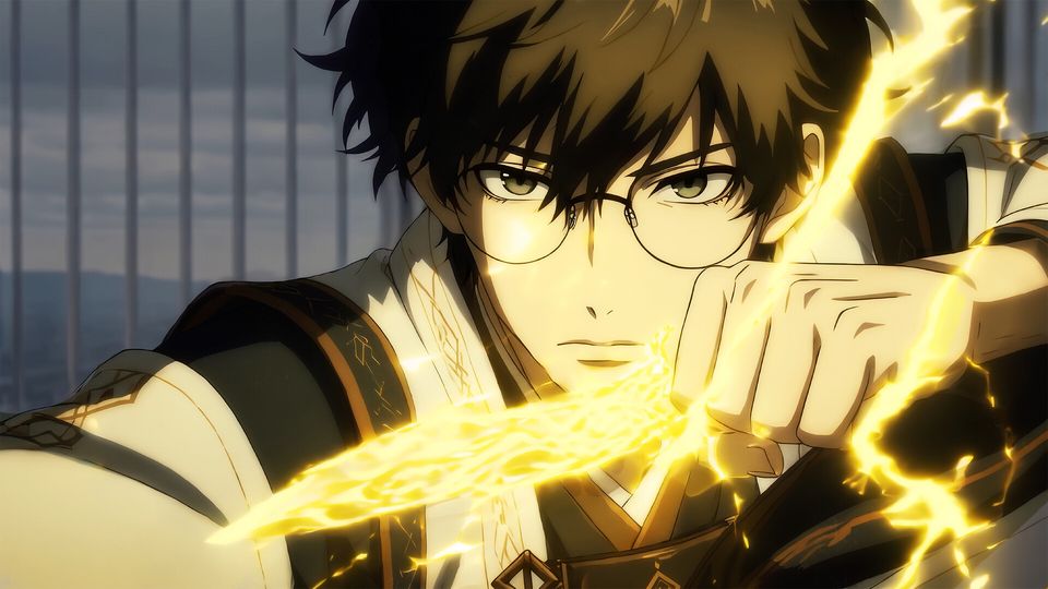 Hirata casting a lightning talisman